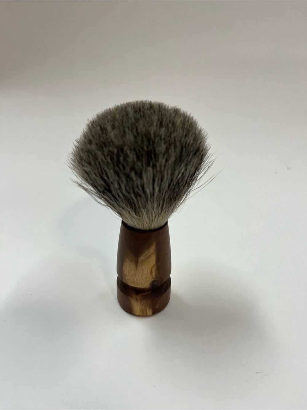 Natural Badger Shaving Brush with Brown Wood Handle